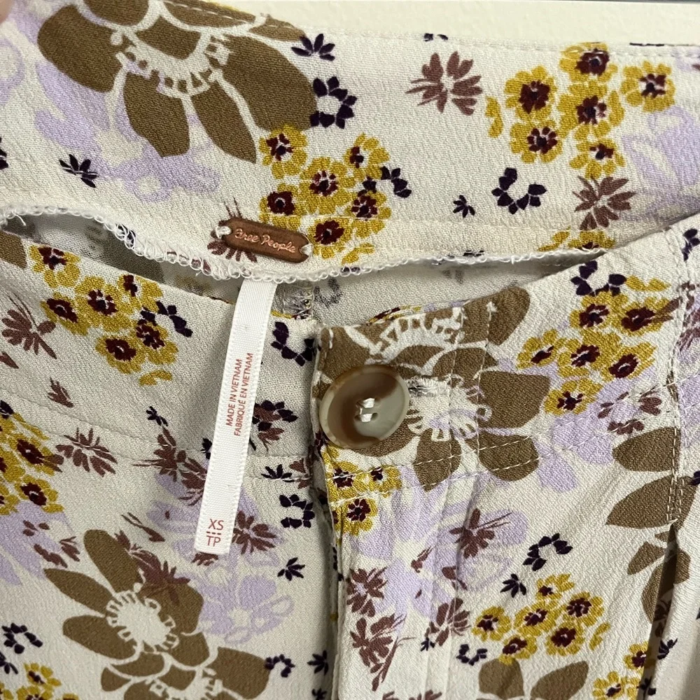 Free People Can't Take My Eyes Off You Floral Flare Pants, XS - Picture 14 of 16